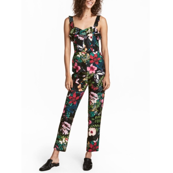 h&m floral jumpsuit